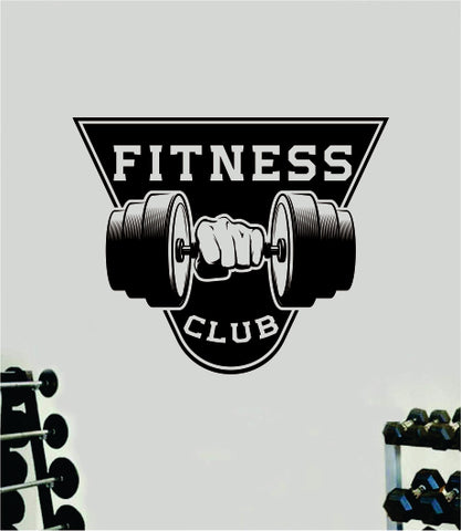 Fitness Club V3 Decal Sticker Wall Vinyl Art Wall Bedroom Room Home Decor Inspirational Motivational Teen Sports Gym Beast Lift Health Exercise