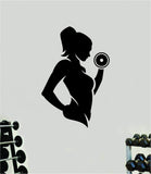 Fitness Girl V2 Gym Quote Wall Decal Sticker Vinyl Art Home Decor Bedroom Men Inspirational Motivational Health Exercise Lift Beast