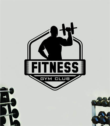 Fitness Gym Club Quote Wall Decal Sticker Vinyl Art Decor Bedroom Room Boy Girl Inspirational Motivational Gym Fitness Health Exercise Lift Beast Workout