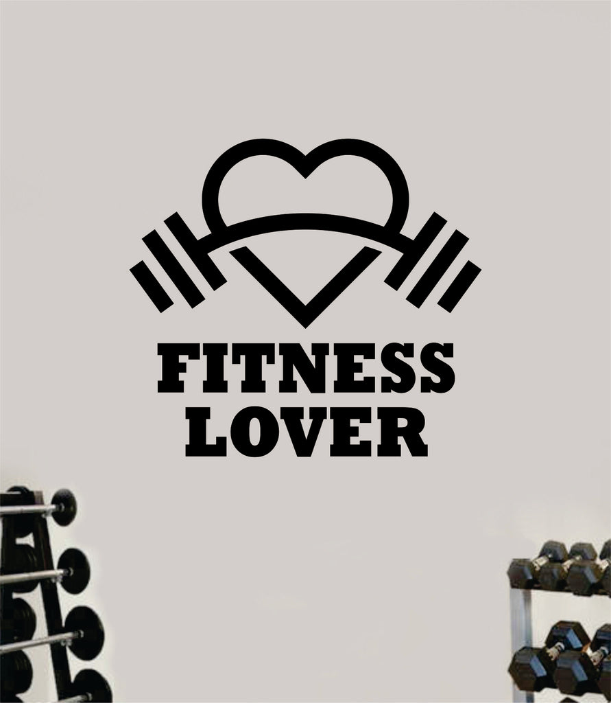 Fitness Lover Wall Decal Home Decor Bedroom Room Vinyl Sticker Art Teen  Work Out Quote Gym Fitness Girls Lift Strong Inspirational Motivational  Health