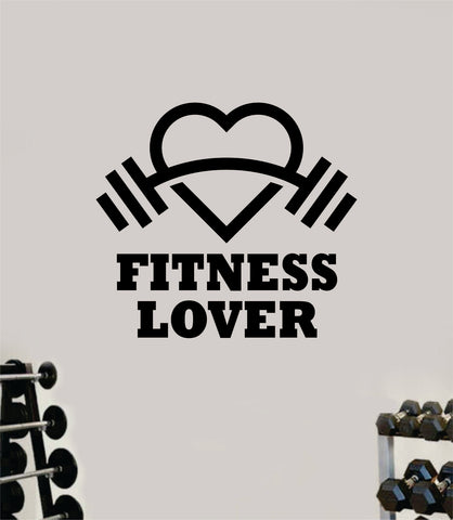 Fitness Lover Wall Decal Home Decor Bedroom Room Vinyl Sticker Art Teen Work Out Quote Gym Fitness Girls Lift Strong Inspirational Motivational Health