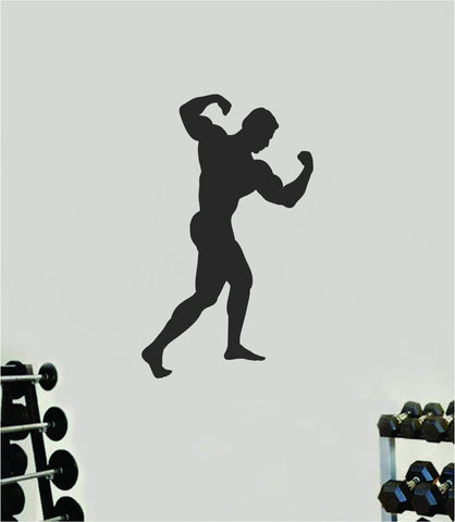 Flex Silhouette Quote Wall Decal Sticker Vinyl Art Decor Bedroom Room Boy Girl Inspirational Motivational Gym Fitness Health Exercise Beast Lift Train
