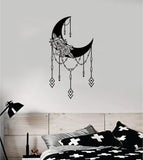 Floral Moon Art Wall Decal Sticker Vinyl Room Bedroom Decor Teen Space Geometric Dreamcatcher Boho Tattoo Flowers Girls