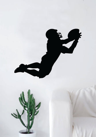 Football Player Silhouette Wall Decal Home Decor Art Sticker Vinyl Bedroom Room Sports NFL Teen Kids