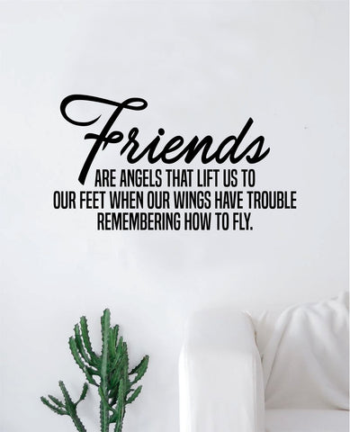 Friends Are Angels Wall Decal Decor Art Sticker Vinyl Room Bedroom Teen Kids Nursery Inspirational Home Love Family