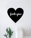 F You Heart Wall Decal Decor Art Sticker Vinyl Room Bedroom Home Teen Girls Funny Love