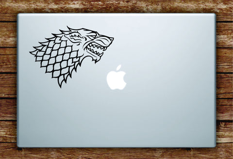 Game of Thrones House Stark Laptop Decal Sticker Vinyl Art Quote Macbook Apple Decor TV Shows Wolf