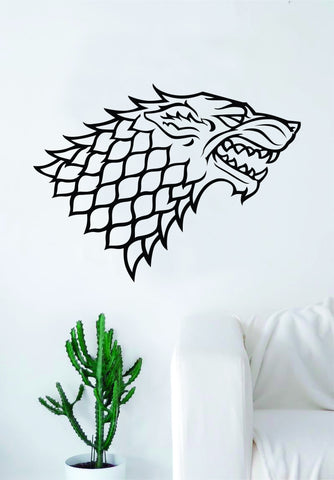 Game of Thrones House Stark Decal Sticker Wall Vinyl Living Room Bedroom Art Decor TV Shows Wolf