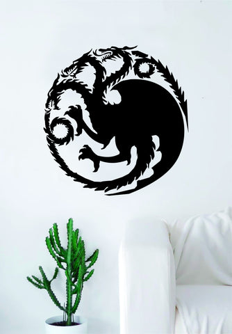 Game of Thrones House Targaryen Decal Sticker Wall Vinyl Living Room Bedroom Art Decor TV Shows Dragon