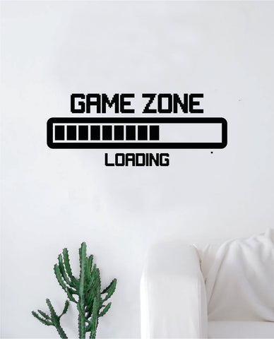 Game Zone Loading Quote Wall Decal Sticker Bedroom Room Art Vinyl Home Decor Inspirational Teen Video Gaming Gamer