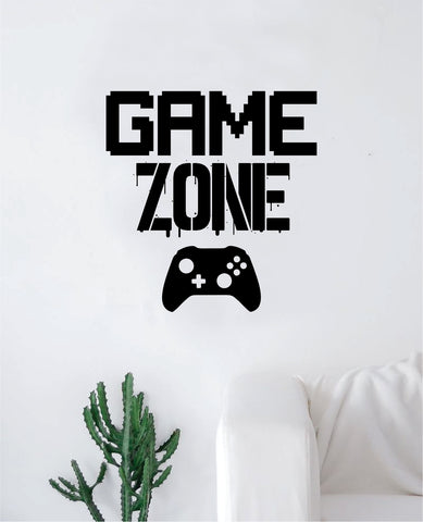 Game Zone Wall Decal Quote Home Room Decor Decoration Art Vinyl Sticker Funny Gamer Gaming Nerd Geek Teen Video Kids