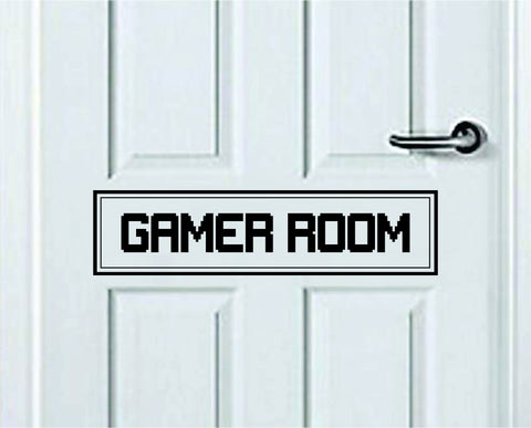 Gamer Room Wall Decal Sticker Bedroom Door Home Art Vinyl Inspirational Teen Decor Sign Family Kids Apartment Cute Sports Boys Gaming Ps4 Xbox