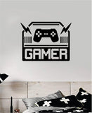 Gamer V4 Controller Video Game Decal Sticker Wall Vinyl Decor Art Home Bedroom Room Retro Classic Nerd Teen Funny Gamer Kids Baby Xbox Ps4 Nursery Man Cave