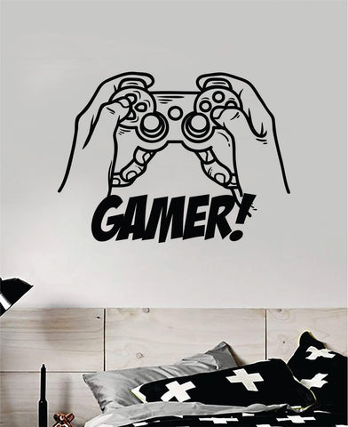 Gamer V5 Wall Decal Quote Home Room Decor Art Vinyl Sticker Funny Gaming Nerd Geek Teen Video Kids Baby Boys Xbox Ps4