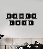 Gamer Zone Keyboard Keys Wall Decal Quote Home Room Decor Art Vinyl Sticker Funny Gaming Nerd Geek Teen Video Kids Baby Boys PC Computer