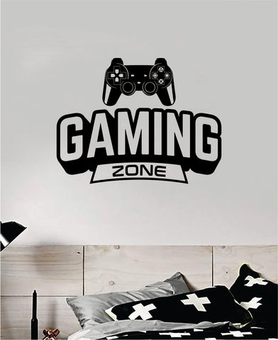 Gaming Zone v2 Controller Video Game Decal Sticker Wall Vinyl Decor Art Home Bedroom Room Classic Nerd Teen Funny Gamer Kids Baby Xbox Ps4