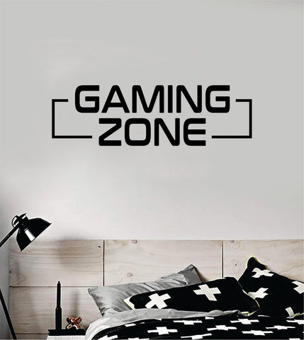 Gaming Zone Video Game Decal Sticker Wall Vinyl Decor Art Home Bedroom Room Retro Nerd Teen Funny Gamer Kids Baby Xbox Ps4
