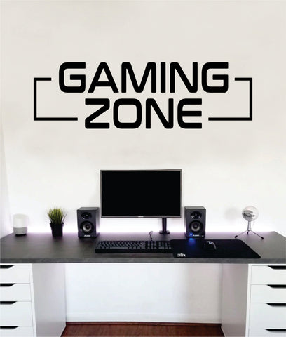 Gaming Zone Large Video Game Wall Decal Sticker Vinyl Decor Art Home Bedroom Room Retro Nerd Teen Funny Gamer Gaming Streamer Kids Baby Xbox Ps4 Ps5