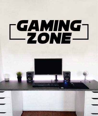 Gaming Zone V3 Large Video Game Wall Decal Sticker Vinyl Decor Art Home Bedroom Room Retro Nerd Teen Funny Gamer Gaming Streamer Kids Baby PC Xbox Ps4 Ps5