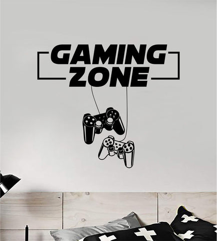 Gaming Zone v6 Controllers Wall Decal Home Decor Bedroom Vinyl Art Sticker Teen Kids Boy Girl Video Games Gamer Ps4 Retro Man Cave