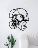 Gasmask Decal Sticker Room Bedroom Wall Vinyl Art Decor Girl Boy Teen Gas Mask Paint Toxic Army