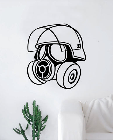 Gasmask Decal Sticker Room Bedroom Wall Vinyl Art Decor Girl Boy Teen Gas Mask Paint Toxic Army