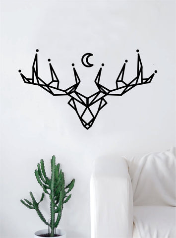 Geometric Deer V3 Moon Art Wall Decal Sticker Vinyl Living Room Bedroom Decor Teen Animals