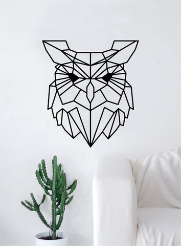 Geometric Owl Animal Design Decal Sticker Wall Vinyl Decor Art Living Room Bedroom Abstract Cool Teen Bird