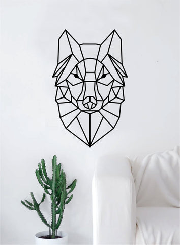 Geometric Wolf V2 Animal Design Decal Sticker Wall Vinyl Decor Art Living Room Bedroom Abstract Cool Teen