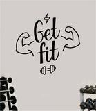 Get Fit Gym Fitness Wall Decal Home Decor Bedroom Room Vinyl Sticker Art Teen Work Out Quote Beast Lift Strong Inspirational Motivational Health School