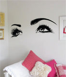 Girl Eyes V5 Beautiful Design Decal Sticker Wall Vinyl Decor Art Brows Lashes Make Up Cosmetics Beauty Salon MUA Teen