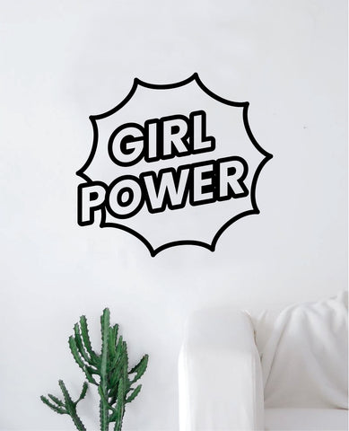 Girl Power V5 Wall Decal Sticker Vinyl Art Bedroom Living Room Decor Decoration Teen Quote Inspirational Motivational Cute Lady Woman Feminism Feminist Empower Grl Pwr Love Strong Beautiful