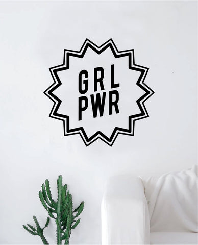 Girl Power V6 Wall Decal Sticker Vinyl Art Bedroom Living Room Decor Decoration Teen Quote Inspirational Motivational Cute Lady Woman Feminism Feminist Empower Grl Pwr Love Strong Beautiful