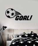 Goal Soccer Decal Sticker Wall Vinyl Art Home Decor Inspirational Sports Teen Futbol Football Goalie FIFA