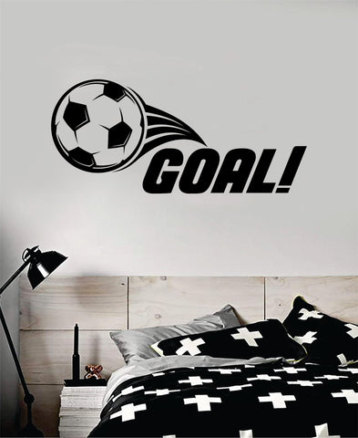Goal Soccer Decal Sticker Wall Vinyl Art Home Decor Inspirational Sports Teen Futbol Football Goalie FIFA