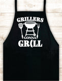 Grillers Gonna Grill Apron Heat Press Vinyl Bbq Barbeque Cook Grill Chef Bake Food Kitchen Funny Gift Men Women Dad Mom Family Cookout