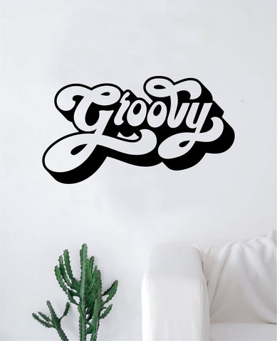Groovy Wall Decal Decor Art Sticker Vinyl Room Bedroom Inspirational Home Kids Baby Hippy Peace Love