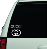 Gucci Wall Decal Car Truck Window Windshield Sticker Vinyl Art Decor Teen Luxury Brand Girls Designer Cute Expensive