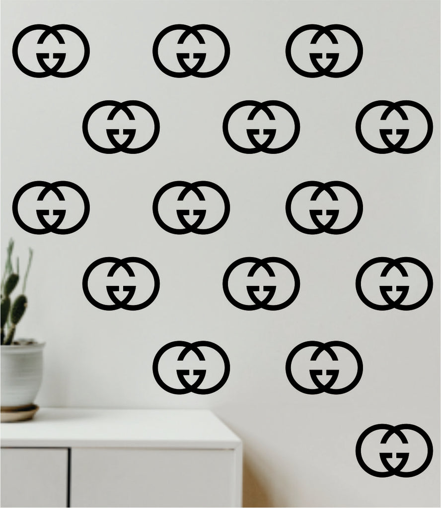 Gucci Logo Pattern Set of 20 Wall Decal Home Decor Bedroom Room Vinyl –  boop decals