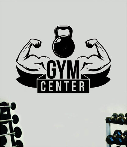 Gym Center Decal Sticker Wall Vinyl Art Wall Bedroom Room Home Decor Inspirational Motivational Teen Sports Fitness Beast Lift Health Exercise