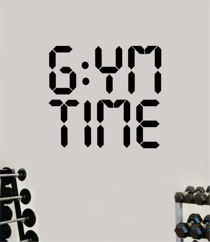 Gym Time Fitness Wall Decal Home Decor Bedroom Room Vinyl Sticker Art Teen Work Out Quote Beast Lift Strong Inspirational Motivational Health School