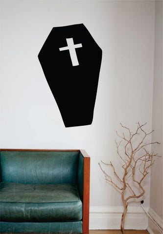 Halloween Coffin Wall Decal Sticker Vinyl Living Room Bedroom Decor Art Teen Skull Holiday Scary Haunted