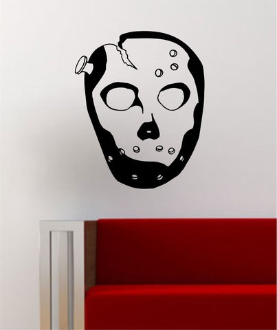 Halloween Hockey Mask Wall Decal Sticker Vinyl Home Decor Decoration Sports Art