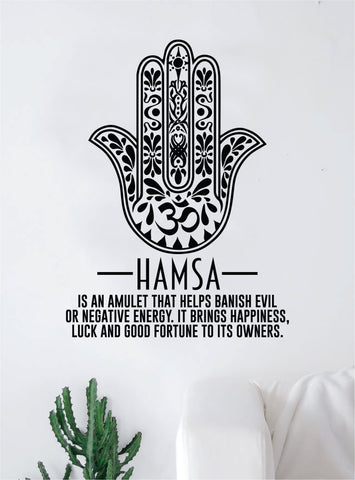 Hamsa Hand Definition Quote Wall Decal Sticker Bedroom Home Room Art Vinyl Inspirational Decor Positive Om Namaste Meditate Yoga Zen Inhale Exhale