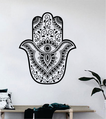 Hamsa Hand V18 Decal Sticker Wall Vinyl Art Wall Bedroom Room Home Decor Teen Inspirational Yoga Zen Meditate Namaste