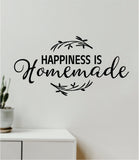 Happiness Is Homemade Wall Decal Home Decor Art Vinyl Sticker Quote Inspirational Love Kids Nursery Bedroom Flowers Heart