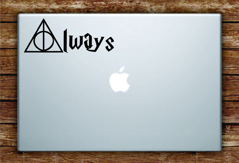 Harry Potter Deathly Hollows Always Decal Sticker Vinyl Art Quote Macbook Apple Decor Movies