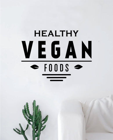 Healthy Vegan Foods Quote Wall Decal Sticker Bedroom Room Art Vinyl Home Decor Kitchen