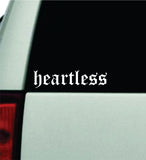 Heartless Car Decal Truck Window Windshield Mirror Rearview JDM Bumper Sticker Vinyl Quote Girls Funny Women Trendy Men Broken Heart Club Racing