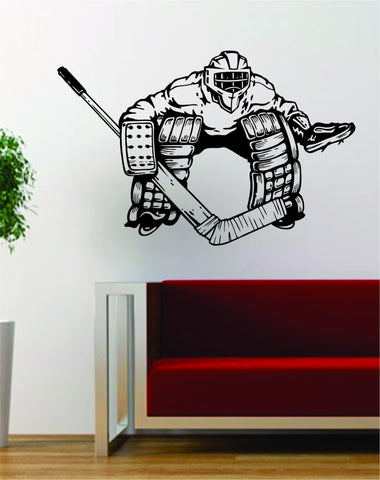Hockey Goalie Version 4 Sports Design Decal Sticker Wall Vinyl Art Decor Home